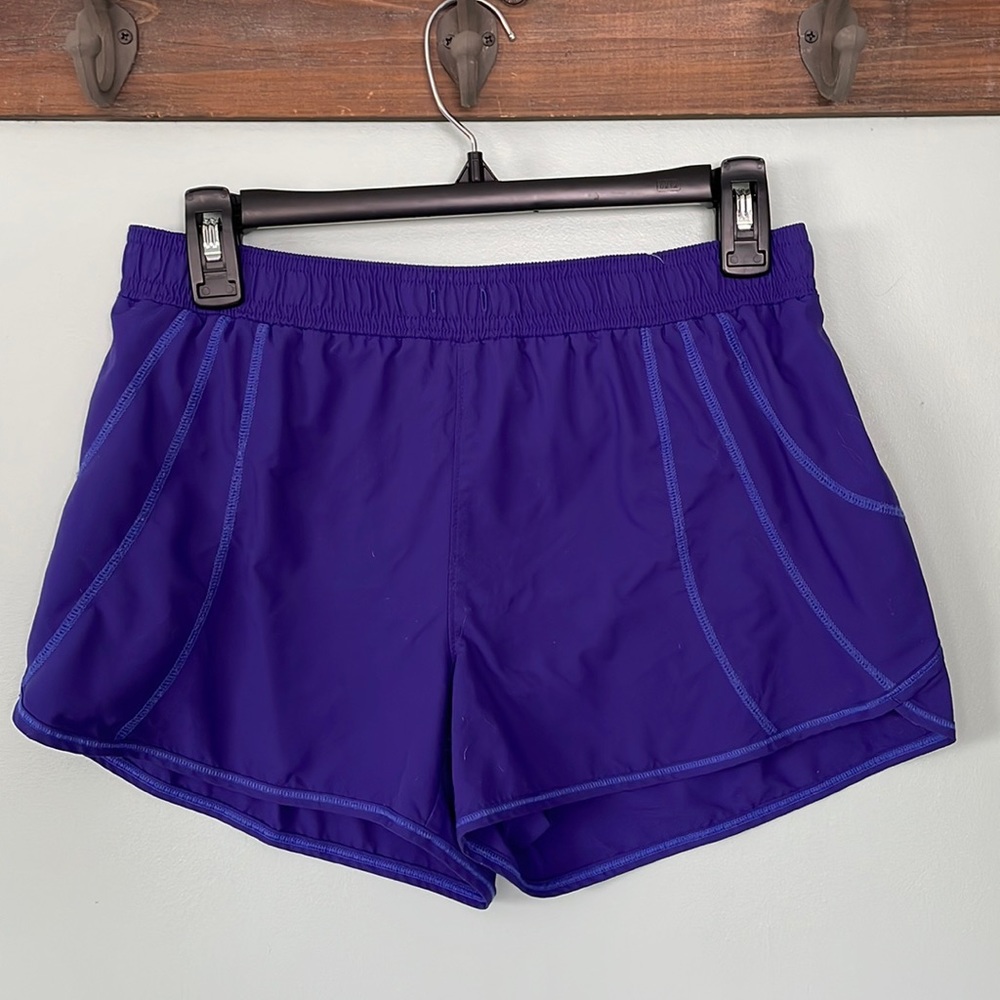 Athleta purple running workout shorts, size small